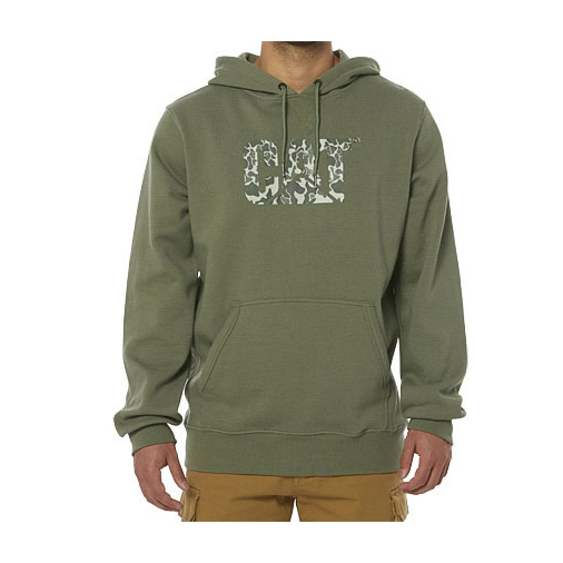 Caterpillar Foundation Hooded Sweatshirt Philippines - Mens Hoodies - Green 94352GQIL